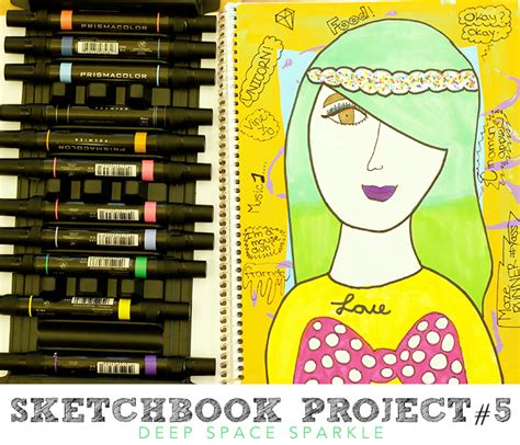 The Sketchbook Project By Deep Space Sparkle Drawing Expressive Self Portraits Abstract Art