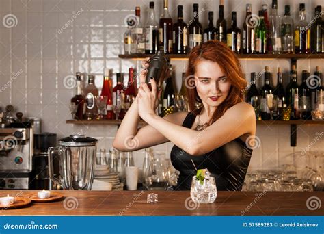 bartender stock image image of female lifestyle caucasian 57589283