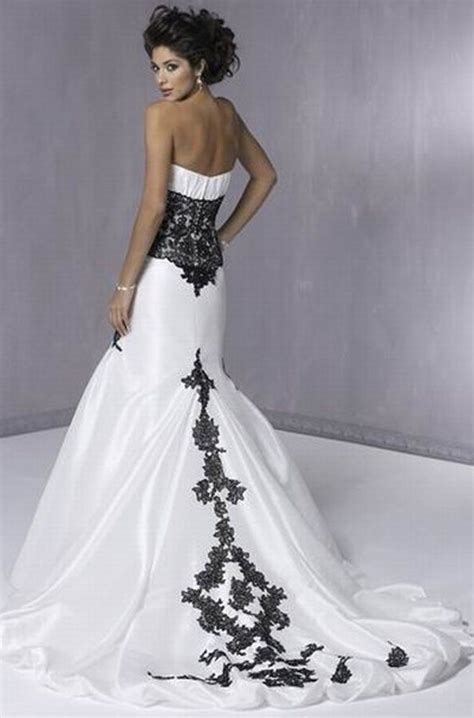Robe De Mariée Blanche Et Noire Mode Collection Black Lace Wedding