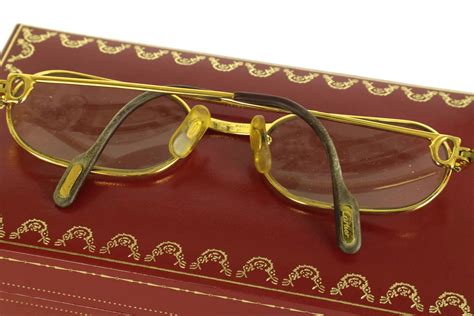 Vintage Cartier Glasses French Designer Gold Eyeglasses Frames In Must