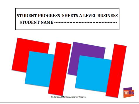 A Level Business Student Progress Sheets Teaching Resources