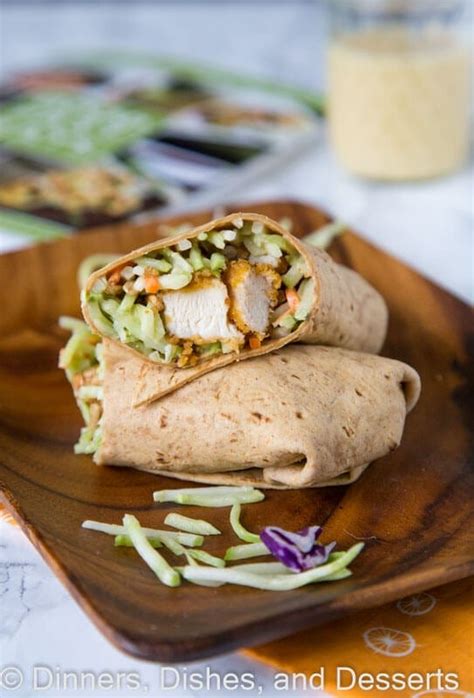 My sister who is an extremely brittle diabetic gave me a hug over this one. Honey Sesame Chicken Salad Wraps - Dinners, Dishes, and ...