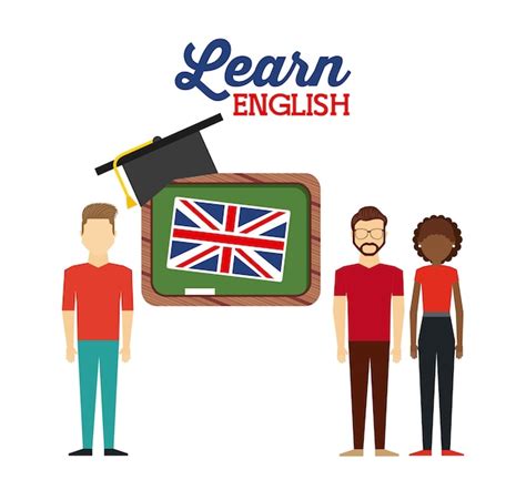 Learn English Design Premium Vector