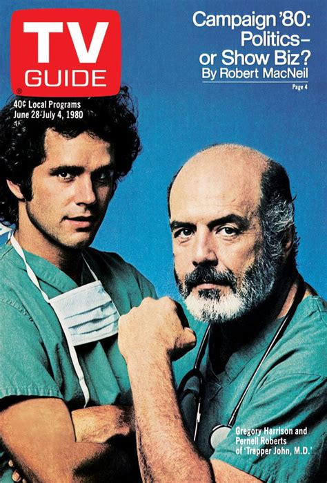 Trapper John Md From Left Gregory Harrison Pernell Roberts Tv Guide
