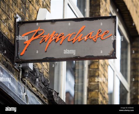 Paperchase Sign Outside A Paperchase Card And Stationery Store In