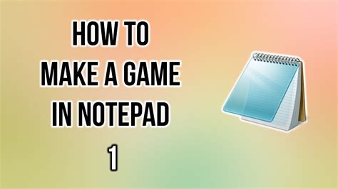 Programming Tutorial How To Make A Game In Notepad 1 Youtube