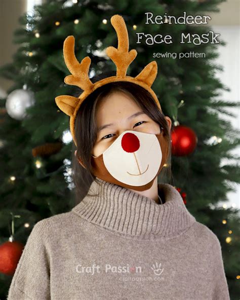 reindeer face mask free sewing pattern craft passion