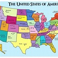 Usa Map With State Names / United States Of America Map Poster Map Of ...