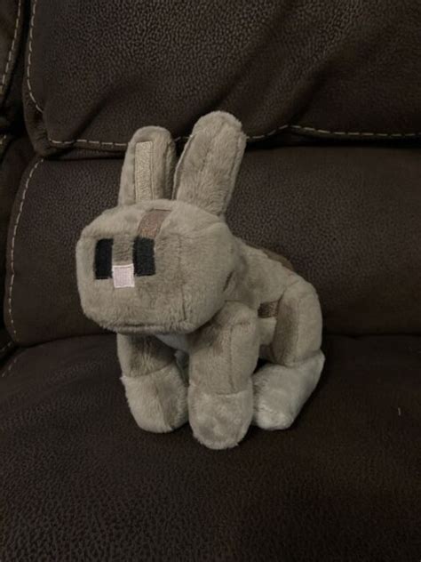 Rare Minecraft Pixel Brown Bunny Rabbit 7 Plush Mojang Jinx Very For