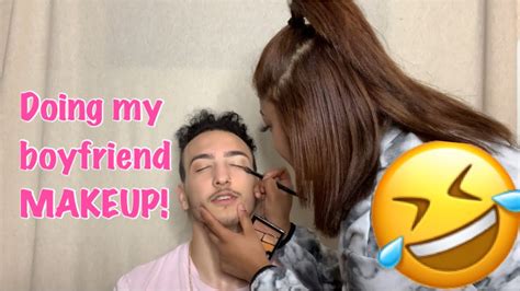 Doing My Boyfriend Makeup How We Met Youtube
