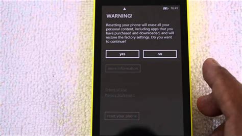 How To Reset Nokia Lumia 525 To Factory Settings Youtube