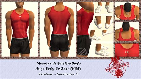 Mod The Sims Huge Body Builder Hbb 4 New Athletic Outfits