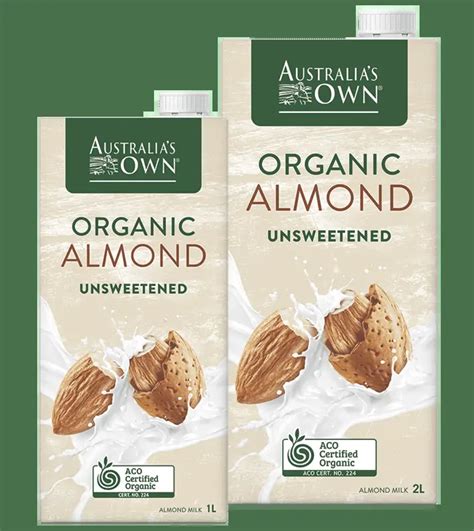 Almond Milk Unsweetened Organic Australias Own Foods