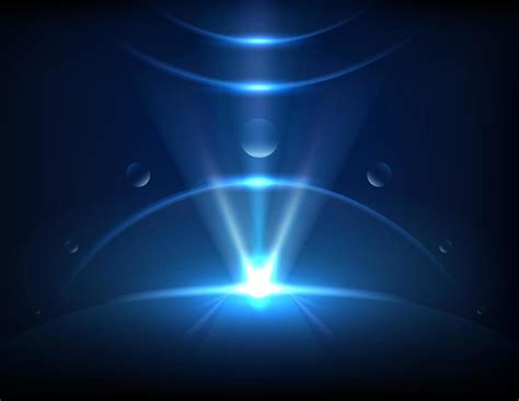 Abstract Blue Light Effect With Planet Vector Illustration 13762685