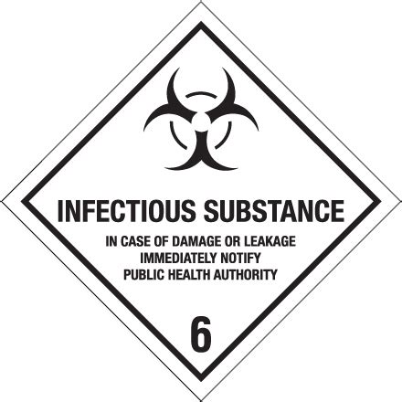 4 X 4 Infectious Substance 6 Labels