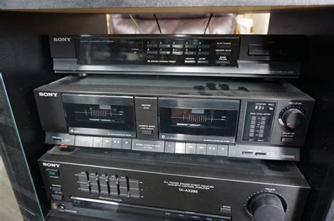 Sony Stereo Components In Cabinet