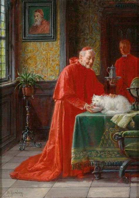 Adolf Humborg 1847 1913 — The Cardinal And The Cat 630×900 Catholic