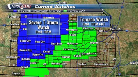 Tornado Severe Storm Watches Issued For Parts Of Kansas Kake