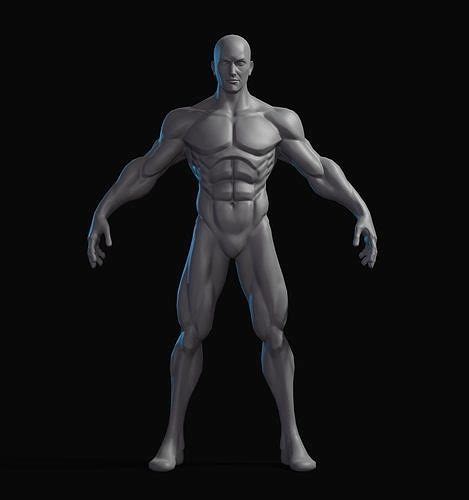 3d Model Stylized Male Basemesh Vr Ar Low Poly Cgtrader