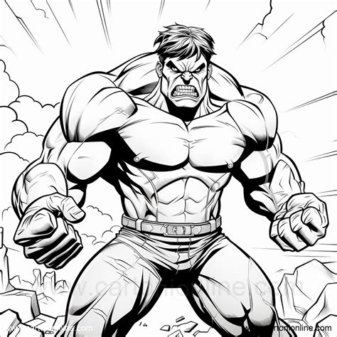 Dibujo 01 De Hulk Para Colorear