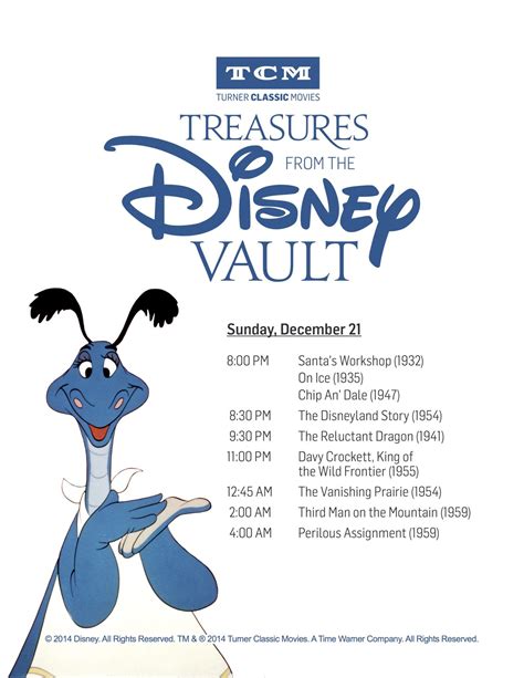 But for now, let's consider some. Turner Classic Movies "Treasures From The Disney Vault ...