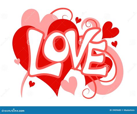 Valentines Day Love Heart Clip Art Stock Illustration Image 3909680