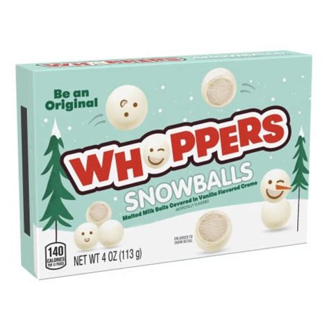 Whoppers Snowballs Malted Milk Balls In Vanilla Flavored Creme Candy