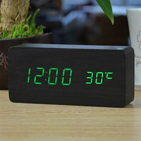 Very easy to use and looks great for any addition to your home. Digital LED Wooden Desk Table Alarm Clock Thermometer ...