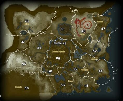 Zelda Breath Of The Wild Korok Seed Locations Map