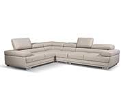 Modern Leather Sectional Sofa Gray Ef119 I2 
