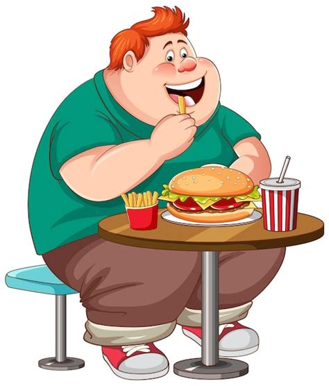 Fat Guy Eating Vectors And Illustrations For Free Download Freepik