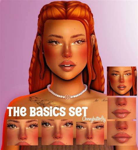 The Basics Set ♥ Chewybutterfly On Patreon The Sims 4 Skin Sims 4