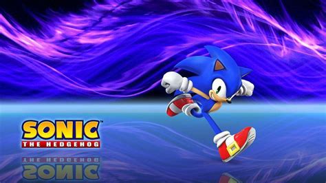 Shadow The Hedgehog Is Running In Blue Purple Waves Background Hd Sonic