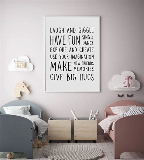 Kids Playroom Printable Art Playroom Rules Toy Room Prints Etsy