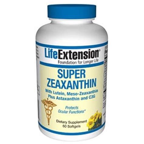 Credential & certification of super lutein by naturally plus. Life Extension Super Zeaxanthin with Lutein and Meso ...