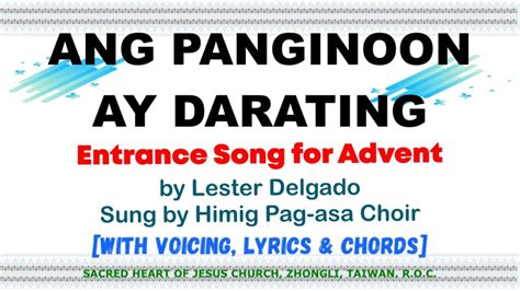 Ang Panginoon Ay Darating Entrance Song For Advent By Lester Delgado