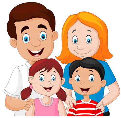 Foto familiar abrazo en familia dibujo para colorear. Dibujos animados de familia feliz | Vector Premium