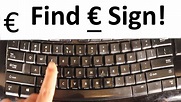 How to find Euro sign (€) on the keyboard - YouTube