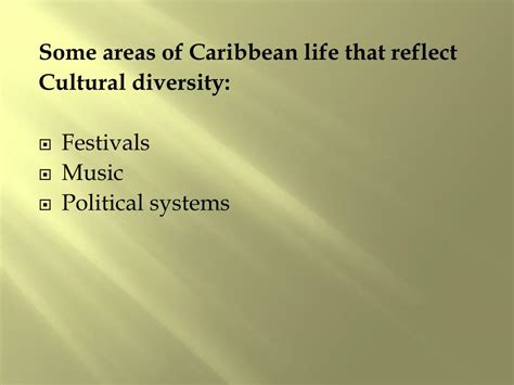 Ppt Characteristics Of Caribbean Society And Culture Powerpoint