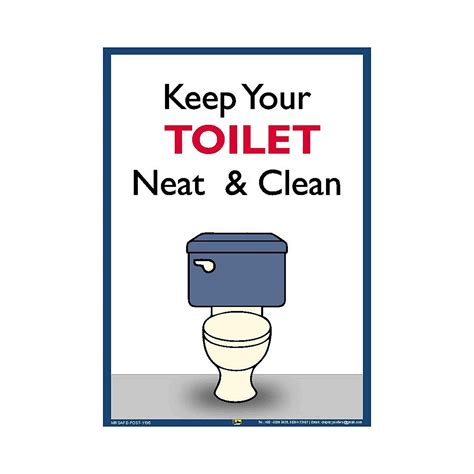 Mr Safe Keep Your Toilet Neat And Clean Poster Hygiene Poster Safety Awareness Eco Vinyl