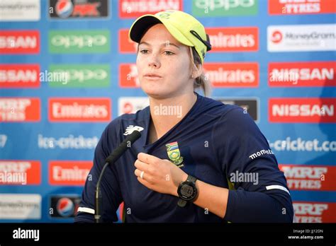 South Africa Cricket Captain Dane Van Niekerk During A Press Conference At The County Ground