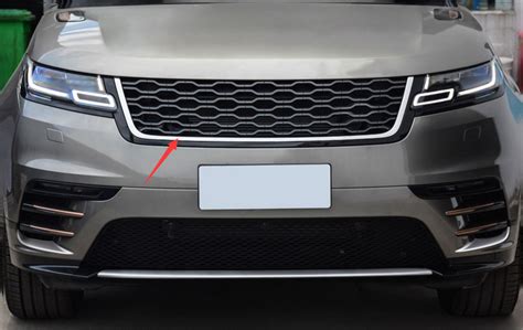 For Range Rover Velar 2017 21 Chrome Steel Front Bumper Center Hood