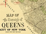 Old Map of Queens New York 1937 - VINTAGE MAPS AND PRINTS