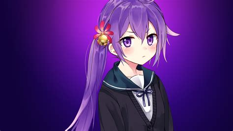 Anime Girl With Purple Hair Wallpapers And Images