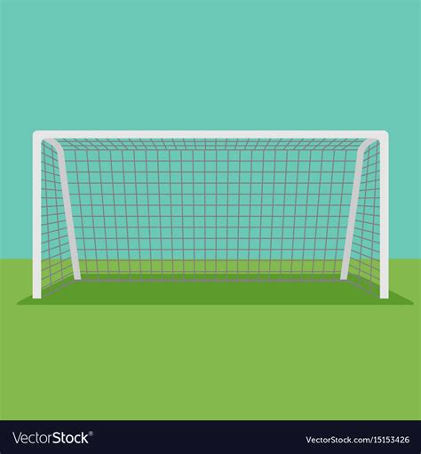 Soccer Goal Flat Icon On Background Royalty Free Vector