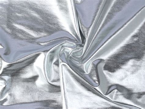 Mjtrends Metallic Foil Spandex Platinum