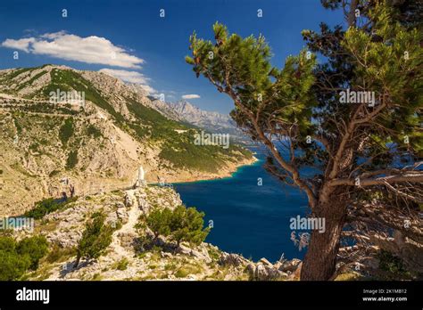 Wonderful Croatian Landscape With Mountains And Azure Water Adriatic
