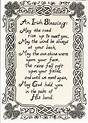 An Irish Blessing Wiith Illustrated Border: 6-pack of Blank Ivory ...