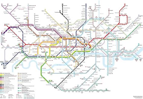Detailed London Underground Tube Map Giant Poster A5 A4 A3 A2 A1 A0