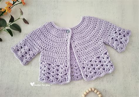 Crochet Shell Edge Baby Cardigan Free Pattern Crochet For You